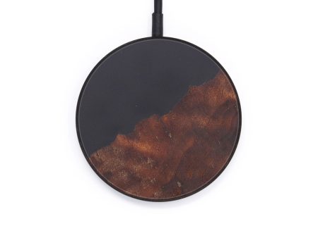 Circle Wood+Resin Wireless Charger - Ardavan (Pure Black, 599827) Online Sale