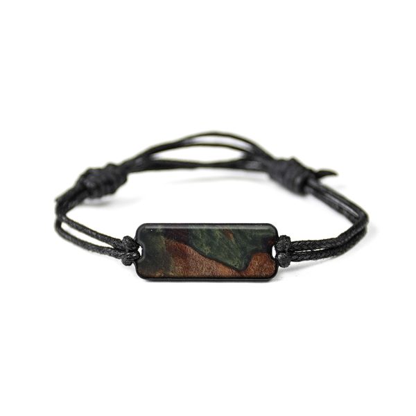 Classic Wood+Resin Bracelet - Ayaz (Dark Green, 596784) For Discount