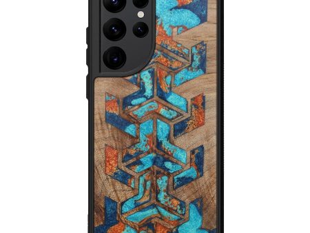 Galaxy S22 Ultra Wood+Resin Phone Case - Catherine (Pattern, 602686) Sale