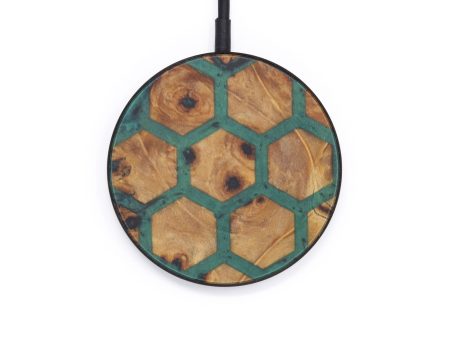 Circle Wood+Resin Wireless Charger - Sophey (Pattern, 600195) Discount