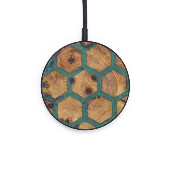 Circle Wood+Resin Wireless Charger - Sophey (Pattern, 600195) Discount