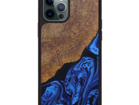 iPhone 12 Pro Wood+Resin Phone Case - Aurea (Dark Blue, 599997) Hot on Sale