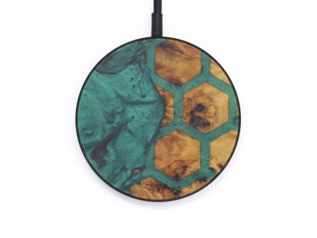 Circle Wood+Resin Wireless Charger - Selia (Pattern, 600194) For Discount