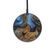 Circle Wood+Resin Wireless Charger - Clemente (Teal & Gold, 596858) Online