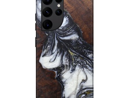 Galaxy S22 Ultra Wood+Resin Live Edge Phone Case - Dagmar (Black & White, 598660) Supply