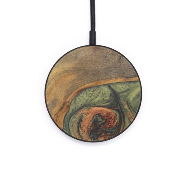 Circle Wood+Resin Wireless Charger - Kaycee (Dark Green, 597983) Discount