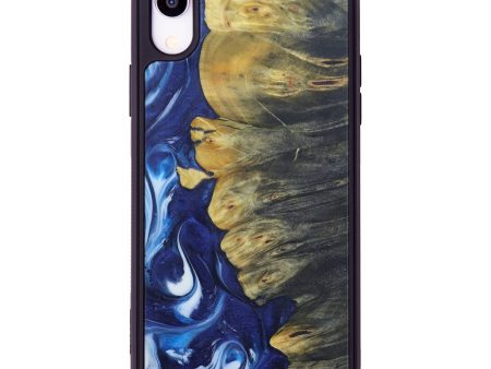 iPhone Xr Wood+Resin Phone Case - Adeniyi (Dark Blue, 598700) Discount