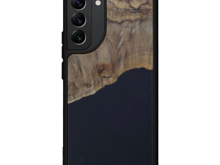 Galaxy S22 Plus Wood+Resin Phone Case - Lennon (Pure Black, 596840) For Discount