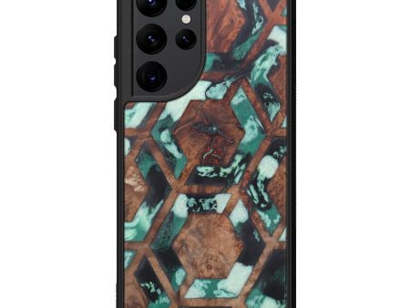 Galaxy S22 Ultra Wood+Resin Phone Case - Carree (Pattern, 602681) For Sale