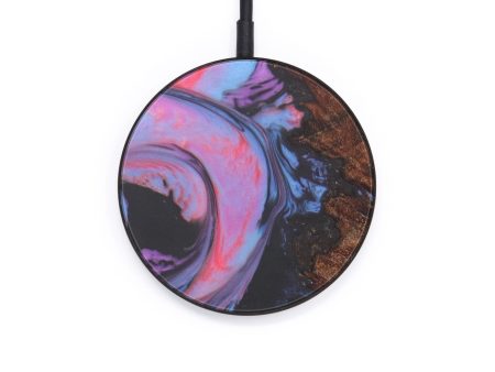 Circle Wood+Resin Wireless Charger - Luann (Purple, 597801) Discount