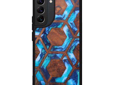 Galaxy S22 Plus Wood+Resin Phone Case - Poppy (Pattern, 602682) Fashion