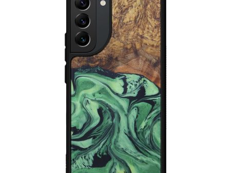 Galaxy S22 Plus Wood+Resin Phone Case - Randy (Dark Green, 598914) Hot on Sale