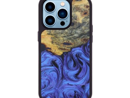 iPhone 14 Pro Wood+Resin Phone Case - Verine (Purple, 600322) Cheap