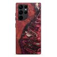 Galaxy S22 Ultra Wood+Resin Live Edge Phone Case - Belia (Dark Red, 596347) Hot on Sale