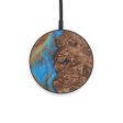 Circle Wood+Resin Wireless Charger - Essy (Teal & Gold, 597991) Cheap