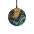 Circle Wood+Resin Wireless Charger - Marion (Dark Green, 596385) Fashion