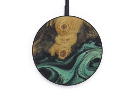 Circle Wood+Resin Wireless Charger - Marion (Dark Green, 596385) Fashion