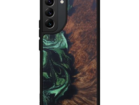 Galaxy S22 Plus Wood+Resin Phone Case - Onida (Dark Green, 602876) Hot on Sale