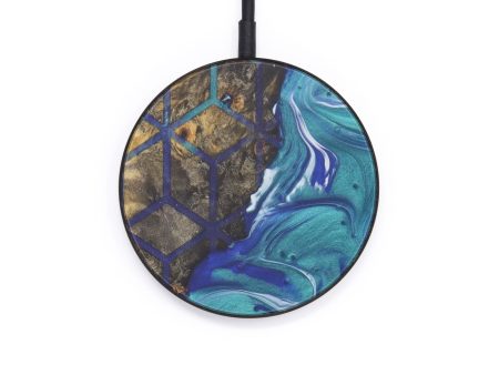 Circle Wood+Resin Wireless Charger - Amit (Pattern, 599252) Cheap