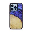 iPhone 14 Pro Wood+Resin Phone Case - Uta (Purple, 600013) Online