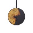 Circle Wood+Resin Wireless Charger - Amnon (Pure Black, 598565) For Sale