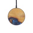 Circle Wood+Resin Wireless Charger - Adri (Teal & Gold, 599833) Fashion