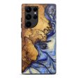 Galaxy S22 Ultra Wood+Resin Live Edge Phone Case - Allsun (Light Blue, 599116) on Sale