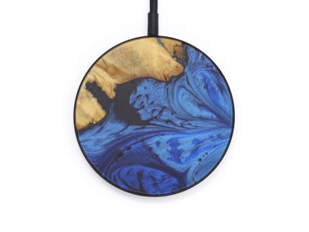 Circle Wood+Resin Wireless Charger - Arabela (Dark Blue, 599295) For Discount