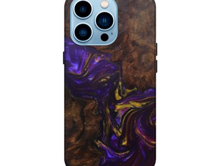 iPhone 14 Pro Wood+Resin Live Edge Phone Case - Ronnie (Purple, 597062) Supply