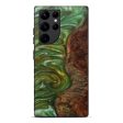 Galaxy S22 Ultra Wood+Resin Live Edge Phone Case - Auberta (Dark Green, 596609) Online Sale