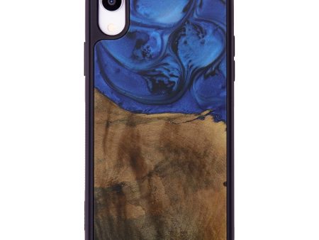 iPhone Xr Wood+Resin Phone Case - Allyn (Dark Blue, 596581) Online