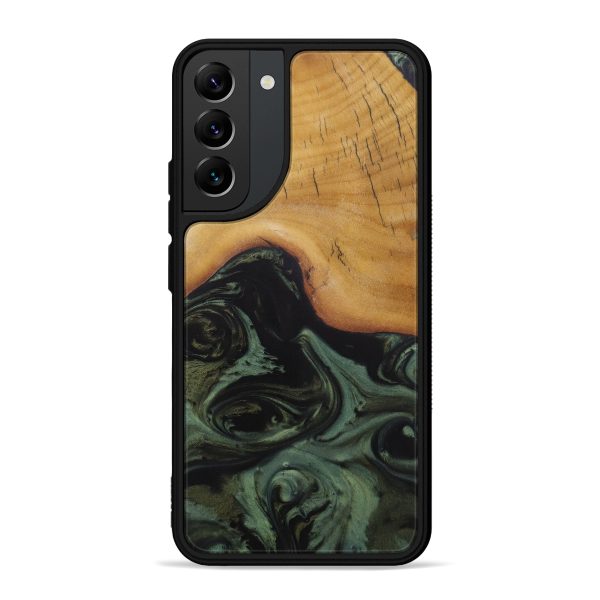 Galaxy S22 Plus Wood+Resin Phone Case - Chynna (Dark Green, 596256) For Discount