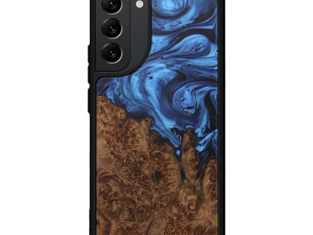 Galaxy S22 Plus Wood+Resin Phone Case - Treyton (Dark Blue, 596202) Online now