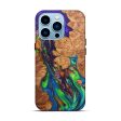 iPhone 14 Pro Wood+Resin Live Edge Phone Case - Alvina (Light Blue, 597041) Online Hot Sale