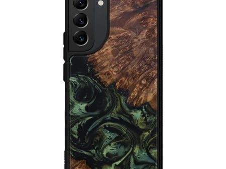 Galaxy S22 Plus Wood+Resin Phone Case - Jeff (Dark Green, 596209) Online Sale