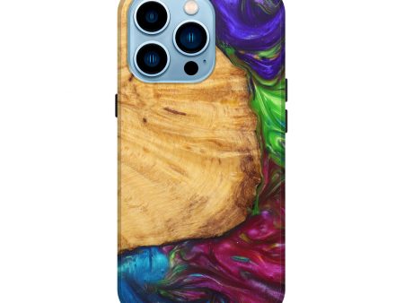 iPhone 14 Pro Wood+Resin Live Edge Phone Case - Angelique (Purple, 597063) on Sale