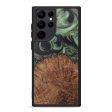 Galaxy S22 Ultra Wood+Resin Phone Case - Fitzhugh (Dark Green, 596253) Cheap