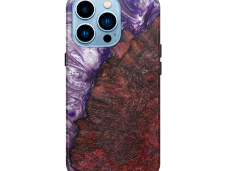 iPhone 14 Pro Wood+Resin Live Edge Phone Case - Renell (Purple, 596299) Discount