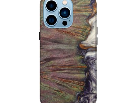 iPhone 14 Pro Wood+Resin Live Edge Phone Case - Tiffy (Purple, 597036) Discount