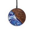 Circle Wood+Resin Wireless Charger - Jaime (Dark Blue, 596568) For Discount