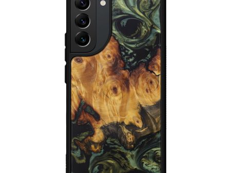 Galaxy S22 Plus Wood+Resin Phone Case - Robinetta (Dark Green, 596219) Online Sale