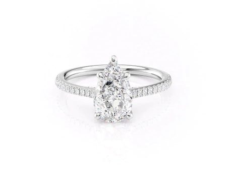 The Pave Claire Set With A 4 Carat Pear Moissanite Discount