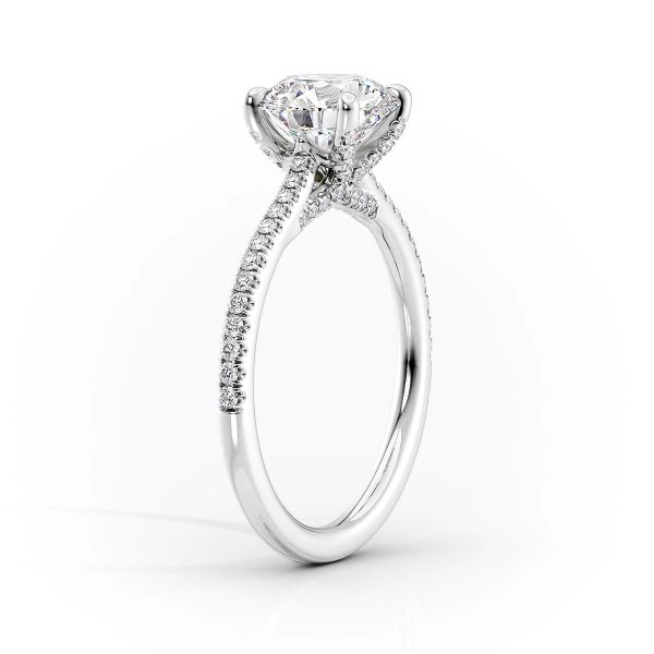 The Pave Claire Set With A 1 Carat Round Moissanite Supply