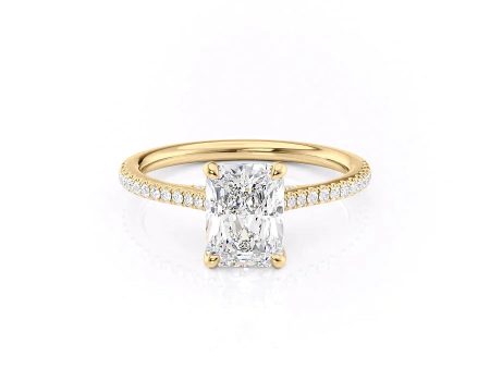 The Pave Claire Set With A 3.5 Carat Radiant Moissanite Sale