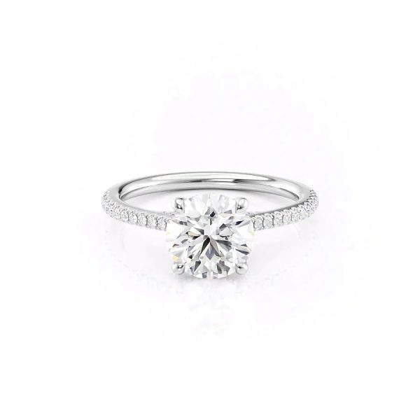 The Pave Claire Set With A 1 Carat Round Moissanite Supply